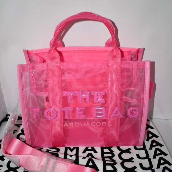 MARC JACOBS The Mesh MEDIUM Tote in Candy Pink #H005M06SP21-675 NWT - Picture 1 of 7